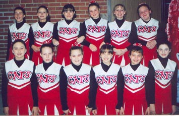 Girls I cheered with my 8th grade year: Rayshell, Ashley, Heather, Brittany, Kayla, Ashley, Keisha, Christy, Kristi, Sasha, Me, & Kenny Brook