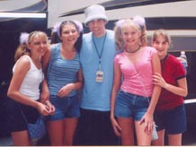 Monica, Keisha, Me, &, Jessi with another one of Pink's dancers