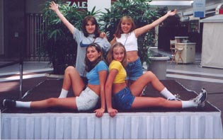 Keisha, Me, Jessi, & Monica in a Lexington mall